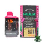 Space Club 3g Hulk Bar (Badder + Rosin + Diamonds) Disposable Vape - Strawberry Pop - Image 2