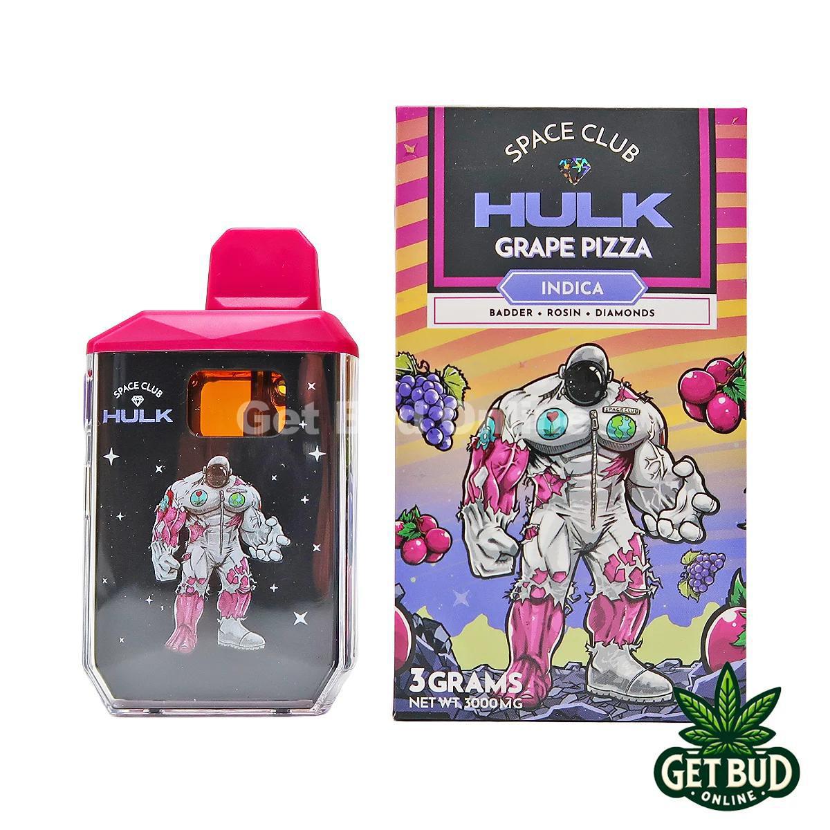 a97f167b-534a-4a11-96f3-cf682cb47784.jpeg Space Club 3g Hulk Bar (Badder + Rosin + Diamonds) Disposable Vape - Grape Pizza - Image 1
