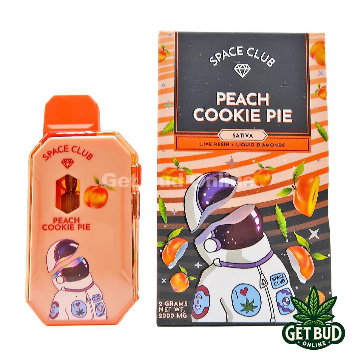 c2c0aaa3-54a4-4c2c-9038-aea02b5216a1.jpeg Space Club 2g Live Resin + Liquid Diamonds Disposable Vape - Peach Cookie Pie - Image 1