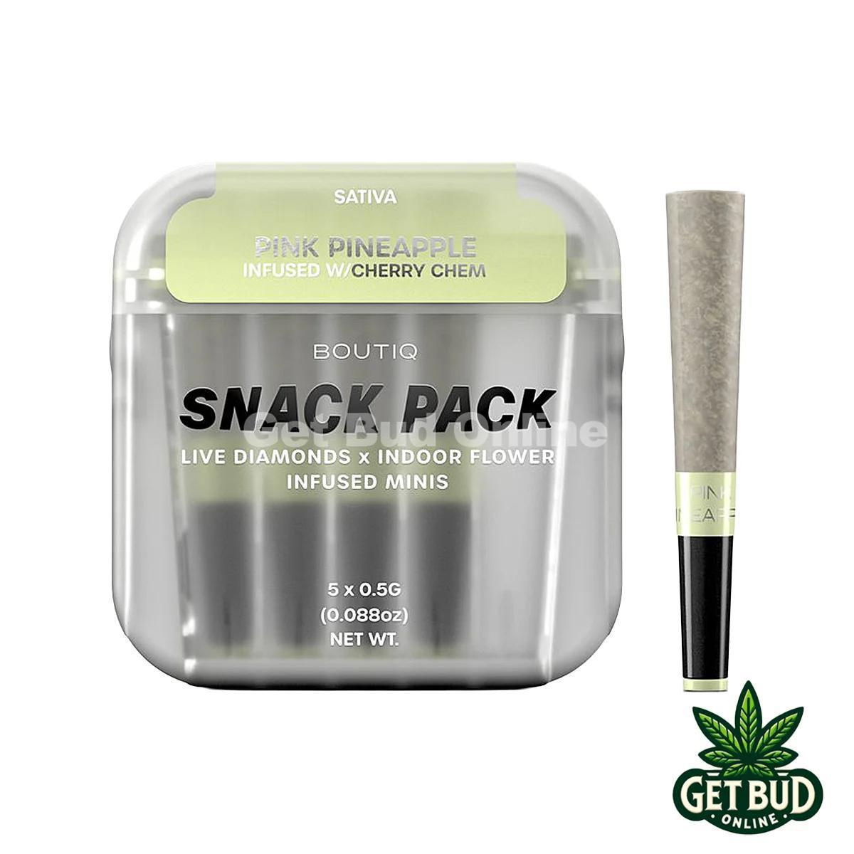 Boutiq Snack Pack 2.5g Live Diamond Infused Pre-Rolls - Pink Pineapple
