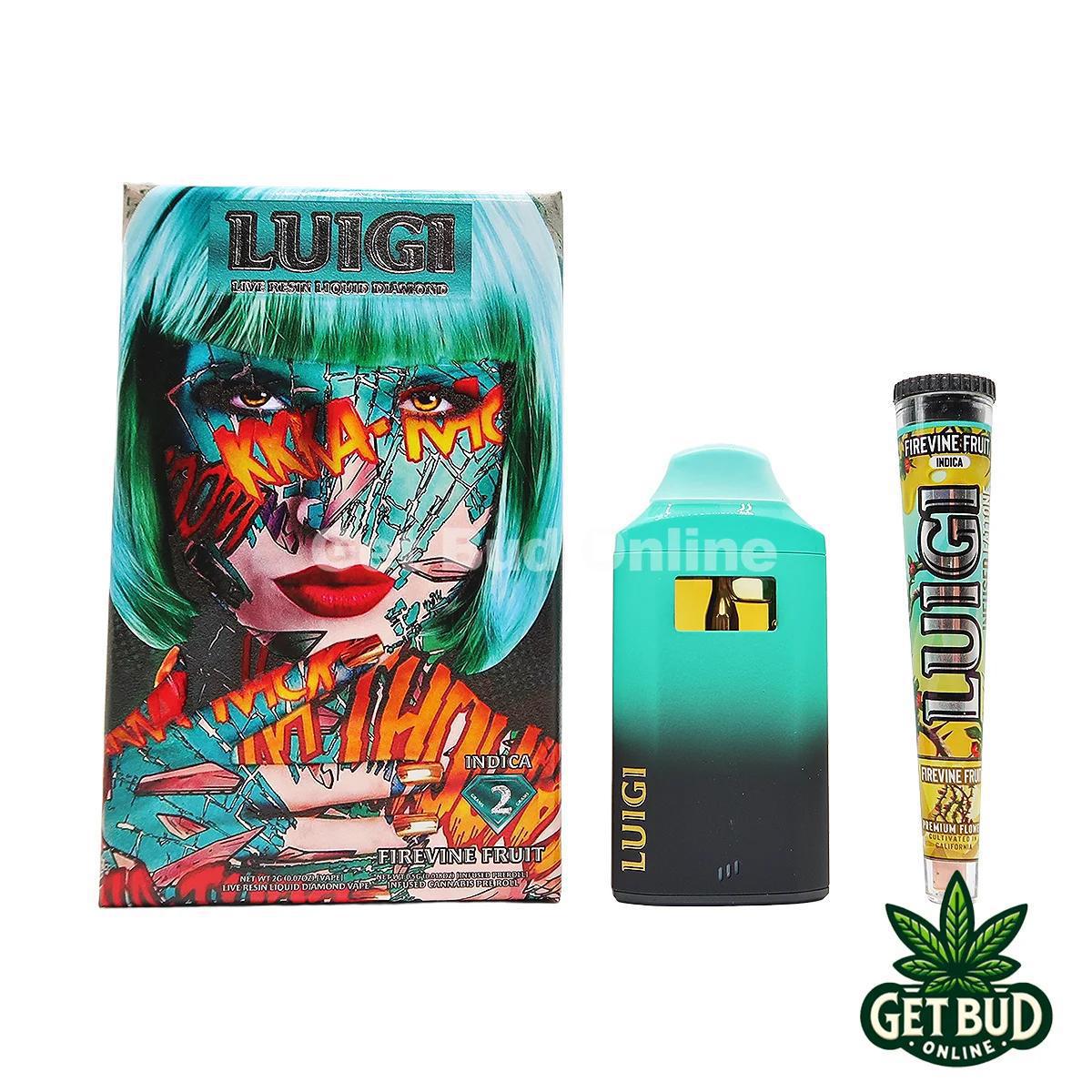 Luigi 2g (Live Resin + Liquid Diamond) Disposable Vape + Preroll - Firevine Fruit