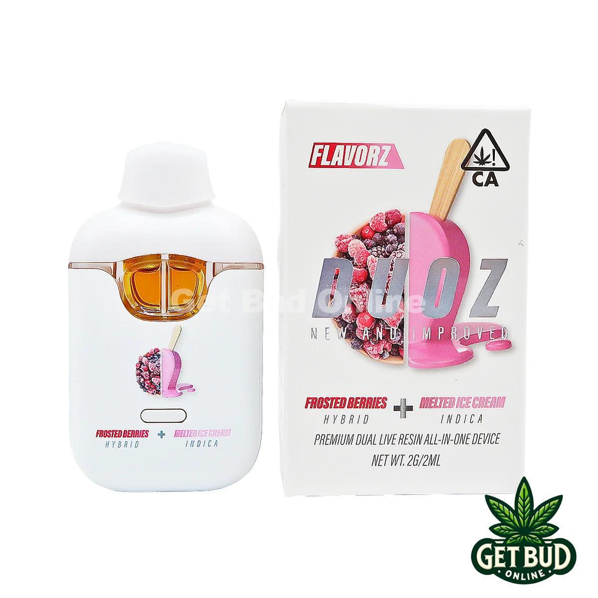 Flavorz Duoz 2g Disposable Vape - Frosted Berries + Melted Ice Cream