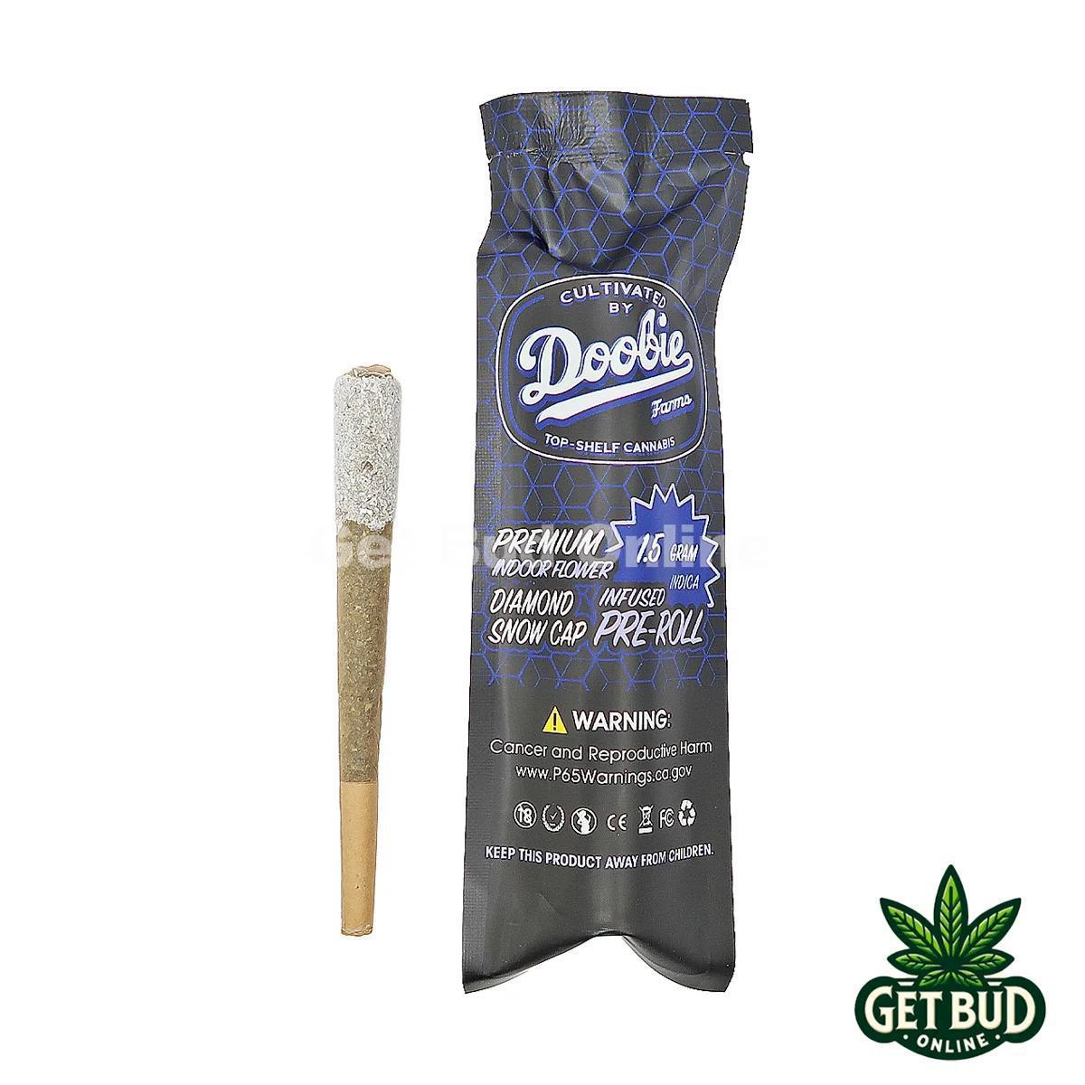 Doobie Farms 1.5g Diamond Snow Cap Infused Pre-rolled Joint - Black Ice