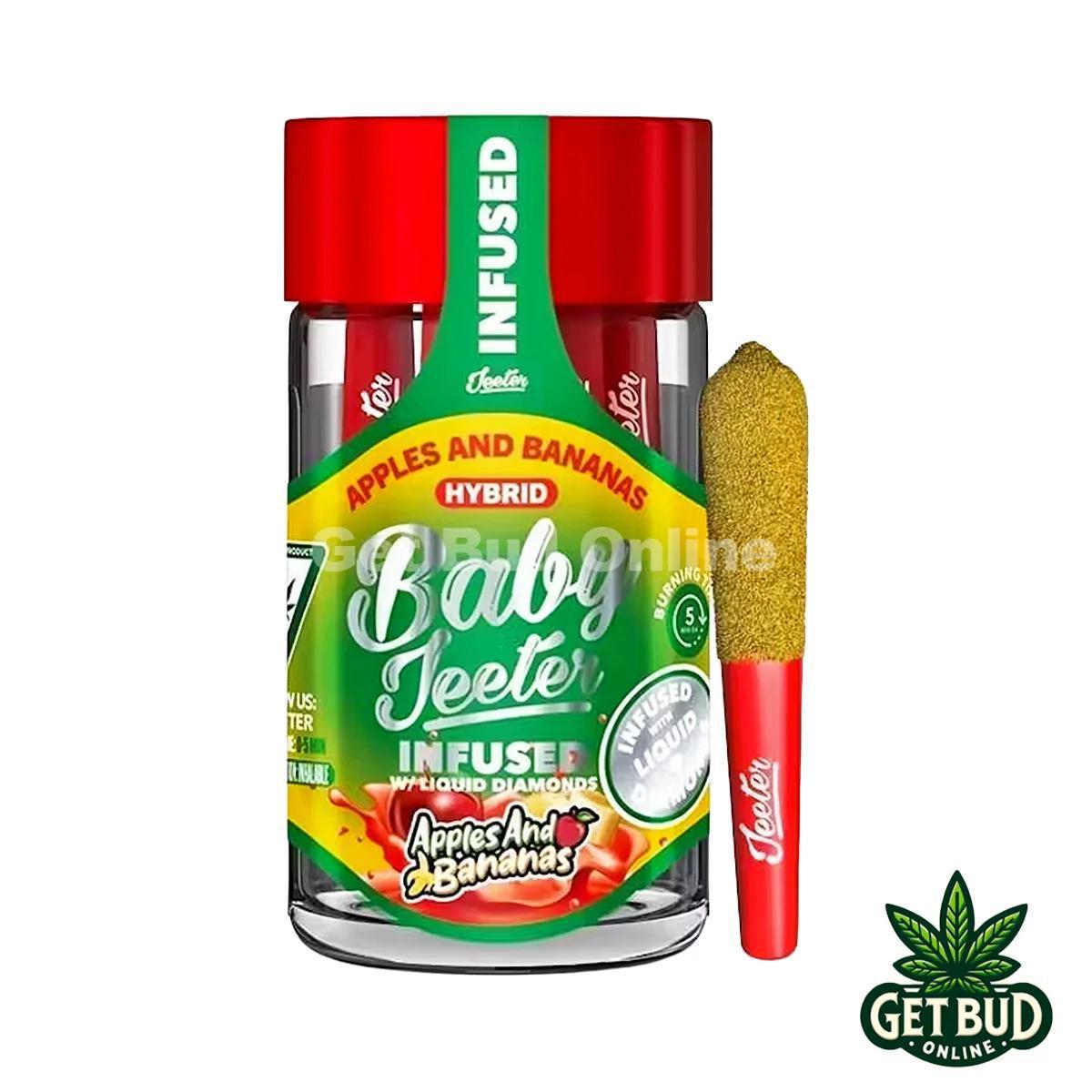 Baby Jeeter 2.5g Diamond & Kief Infused Pre-Rolls - Apples And Bananas