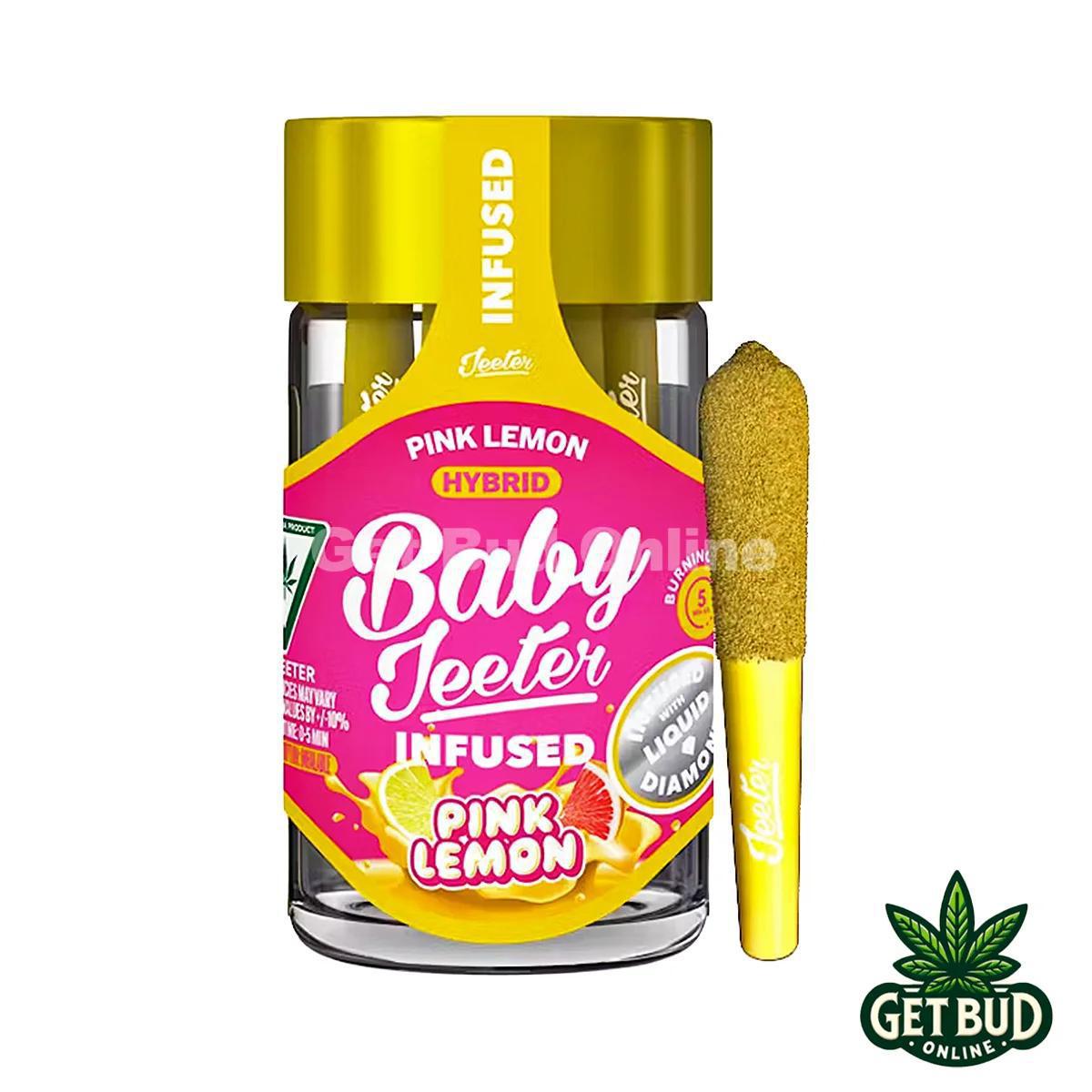 Baby Jeeter 2.5g Diamond & Kief Infused Pre-Rolls - Pink Lemon