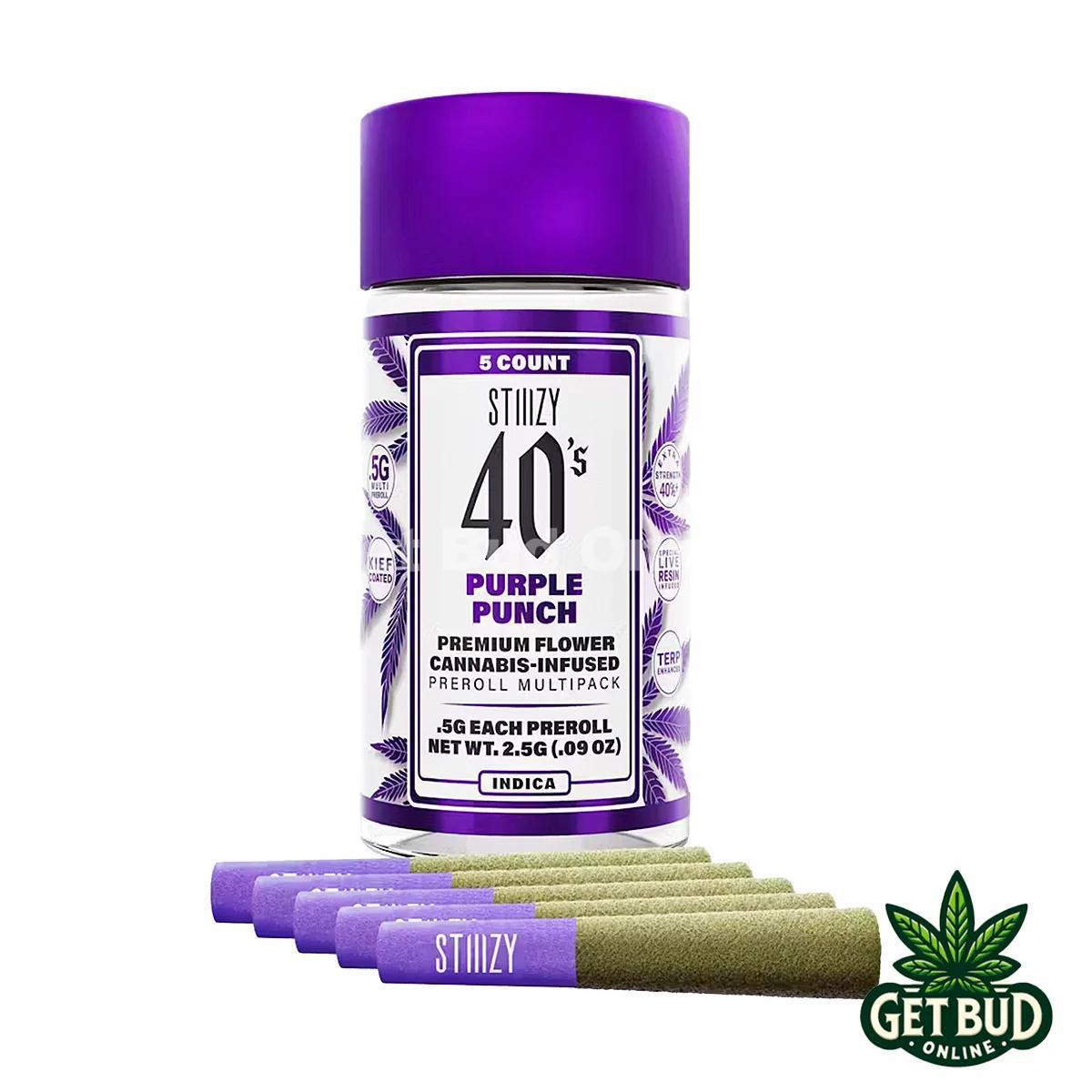 Stiiizy 40's 2.5g Infused Pre-Rolls - Purple Punch