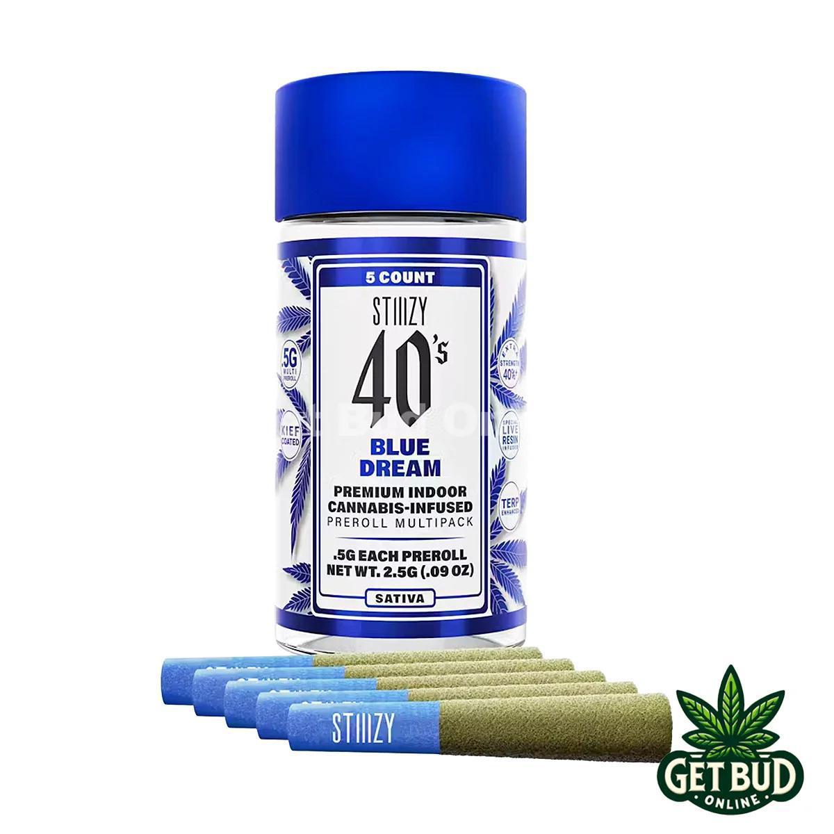 Stiiizy 40's 2.5g Infused Pre-Rolls - Blue Dream