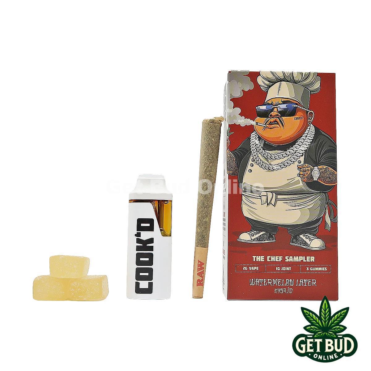 Cook'd The Chef Sampler 2g Vape + Joint/Gummies - Watermelon Later