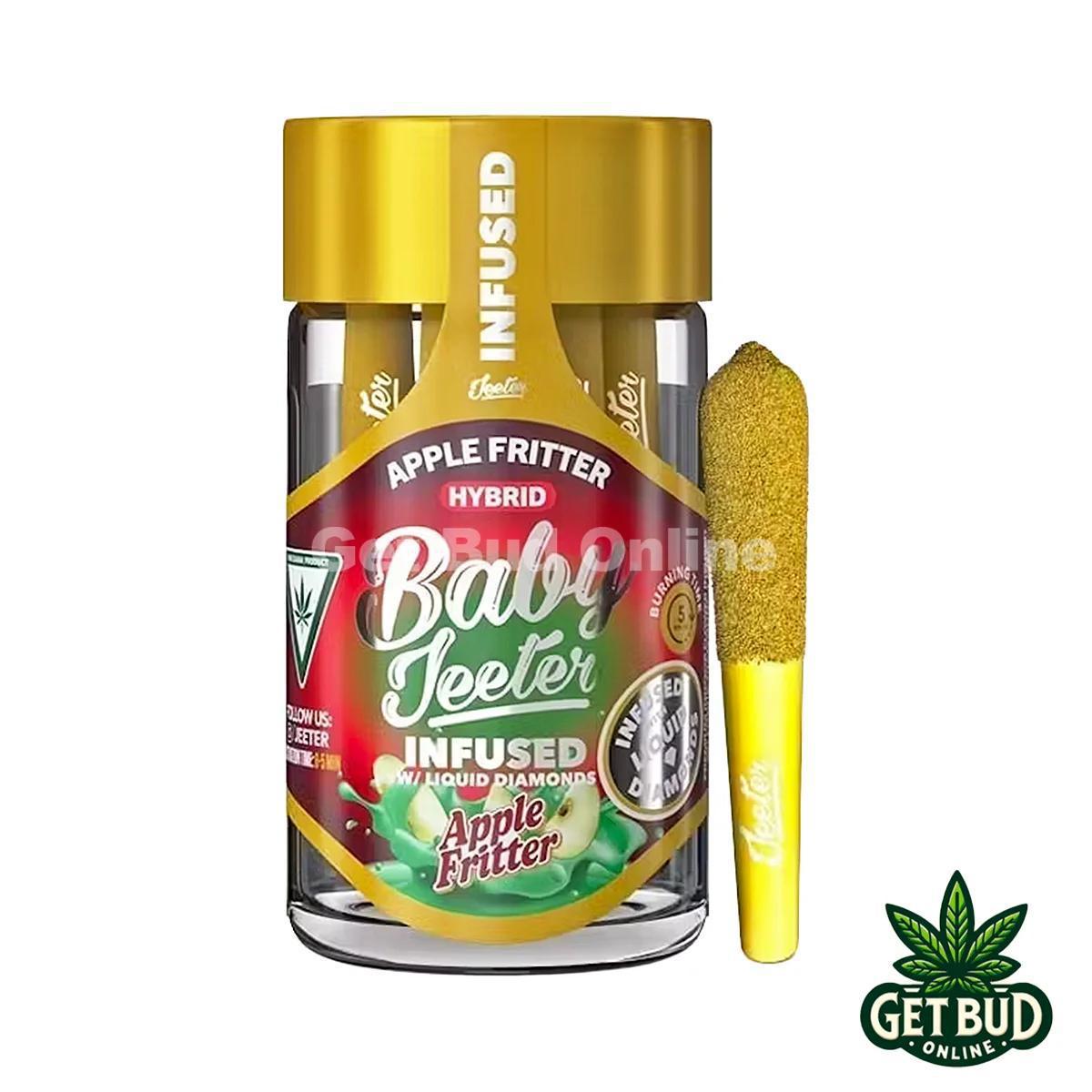 Baby Jeeter 2.5g Diamond & Kief Infused Pre-Rolls - Apple Fritter