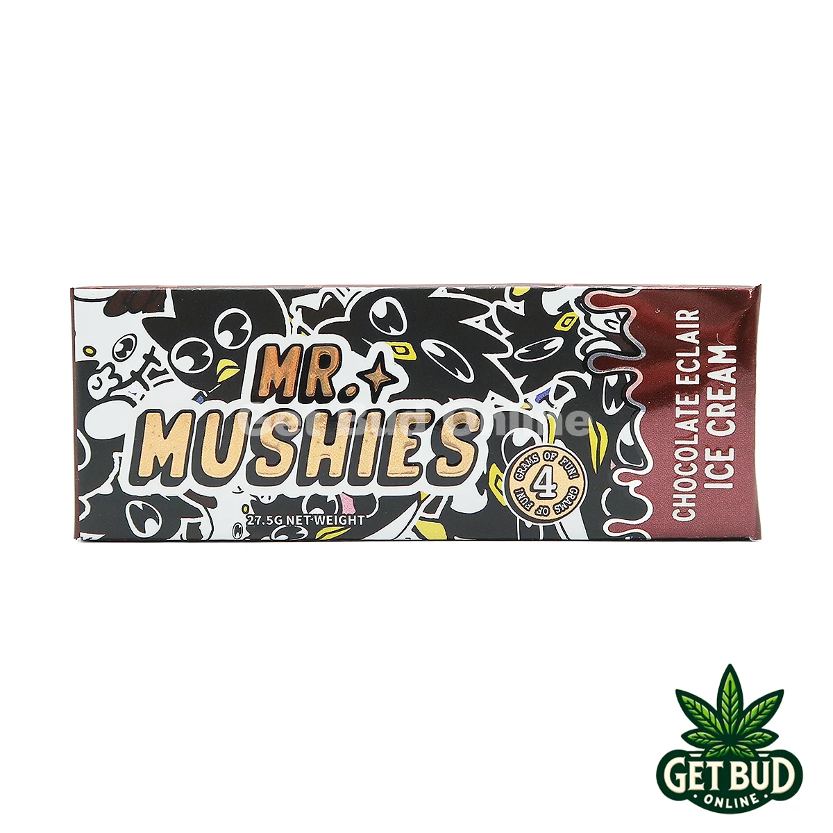 Mr Mushies 4000mg Magic Mushroom Chocolate Bar - Chocolate Eclair Ice Cream