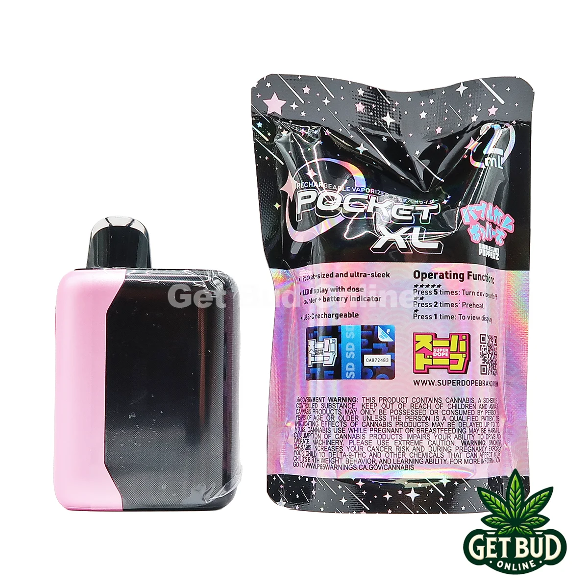 Super Dope 2g Disposable Vape - Bubblegum Popperz