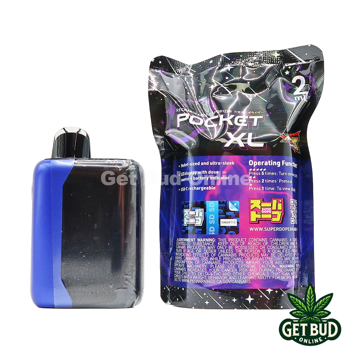 Super Dope 2g Disposable Vape - Mega Z Dark