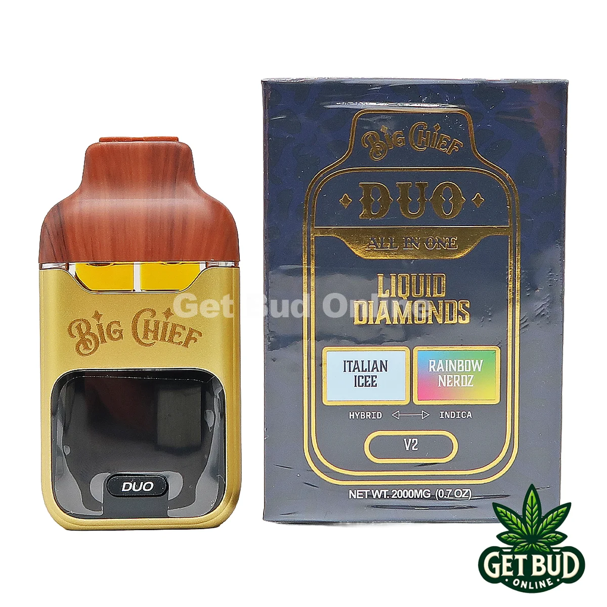 Big Chief- Italian Icee Rainbow Nerdz Big Chief Duo 2g All-In-One Disposable Vape - Italian Icee + Rainbow Nerdz