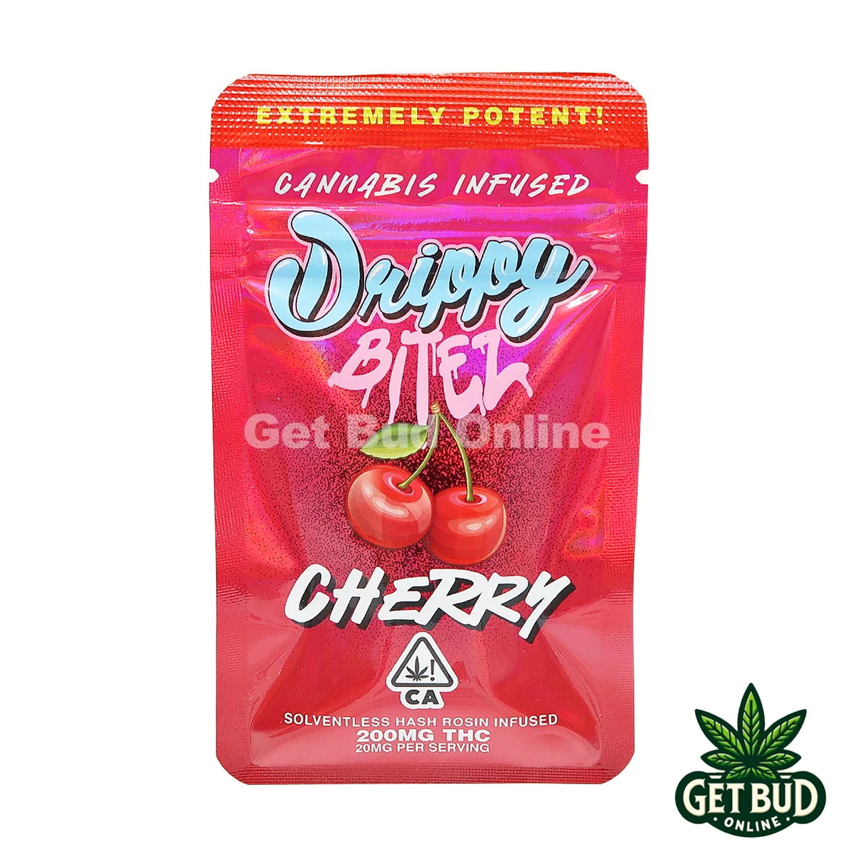 Drippy Bitez- Cherry 1 Drippy Bitez 200mg Rosin Infused Gummies - Cherry