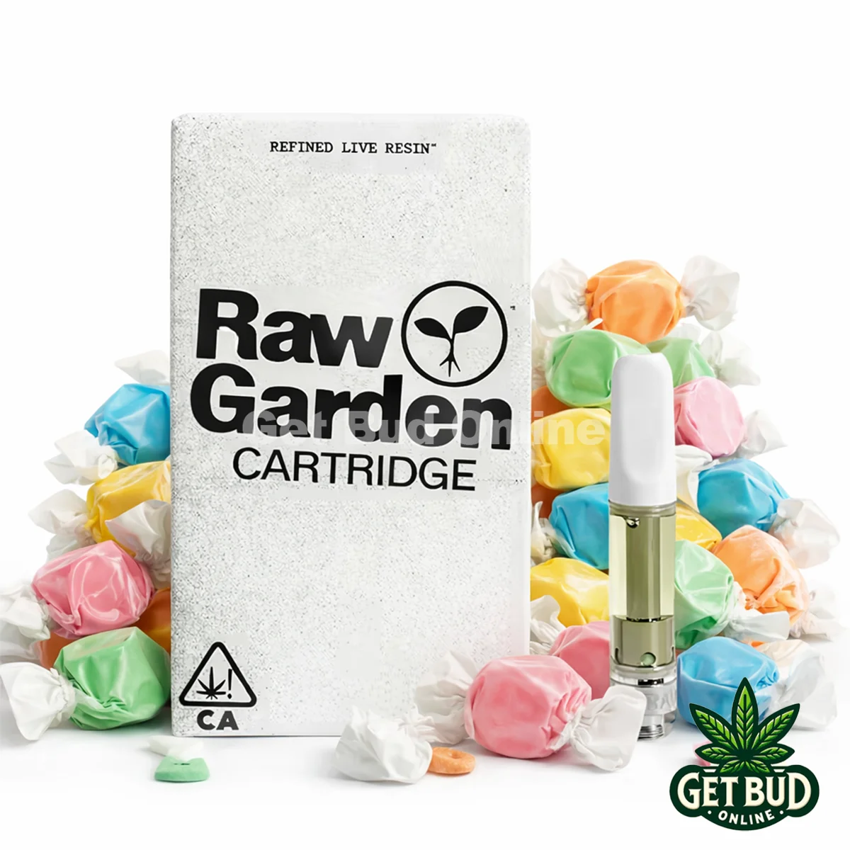 Raw Garden- Fresh Water Taffy Raw Garden 1g Refined Resin Vape Cartridge - Fresh Water Taffy