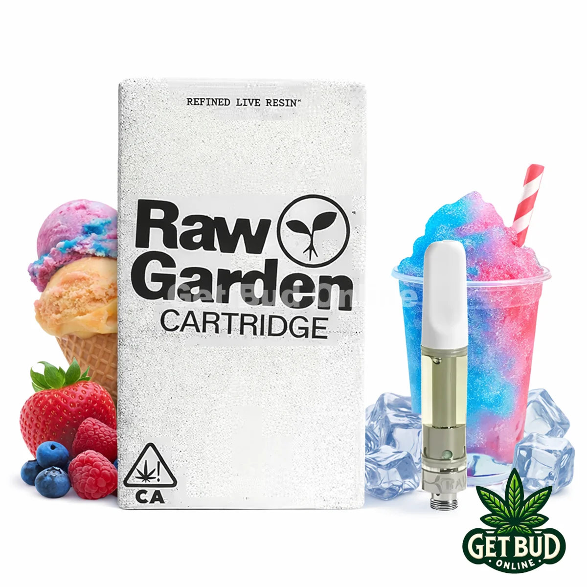 Raw Garden- Gelato Slushy Raw Garden 1g Refined Resin Vape Cartridge - Gelato Slushy