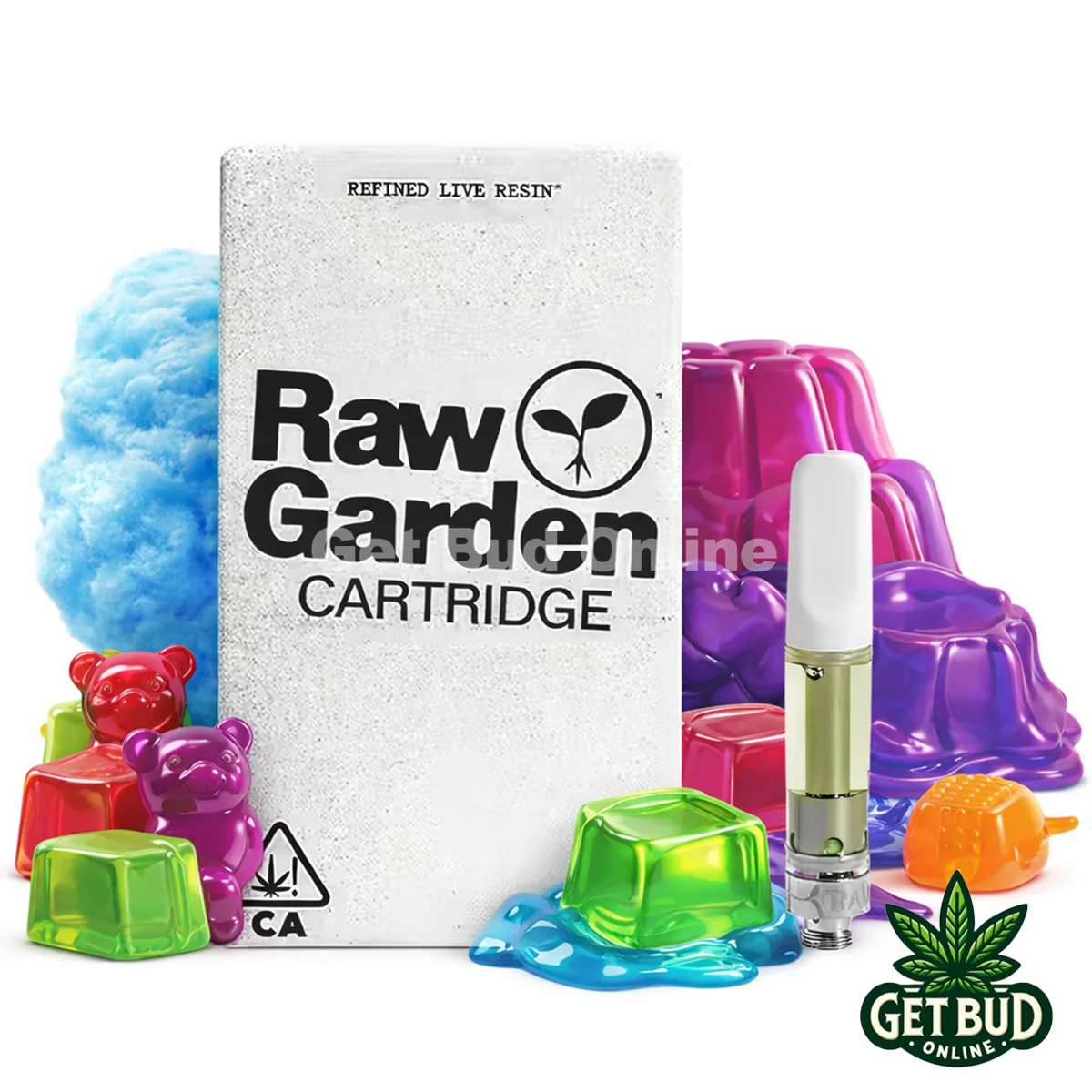 Raw Garden- Hella Jelly Raw Garden 1g Refined Resin Vape Cartridge - Hella Jelly