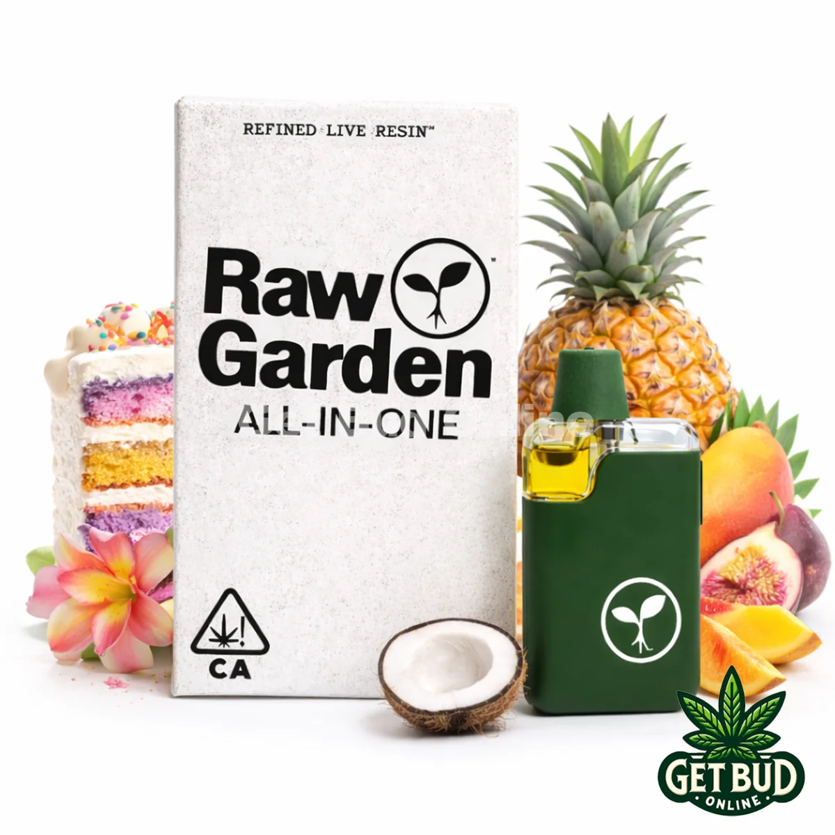 Raw Garden AIO- Kimbo Cake Raw Garden 1g Live Resin Disposable Vape - Kimbo Cake