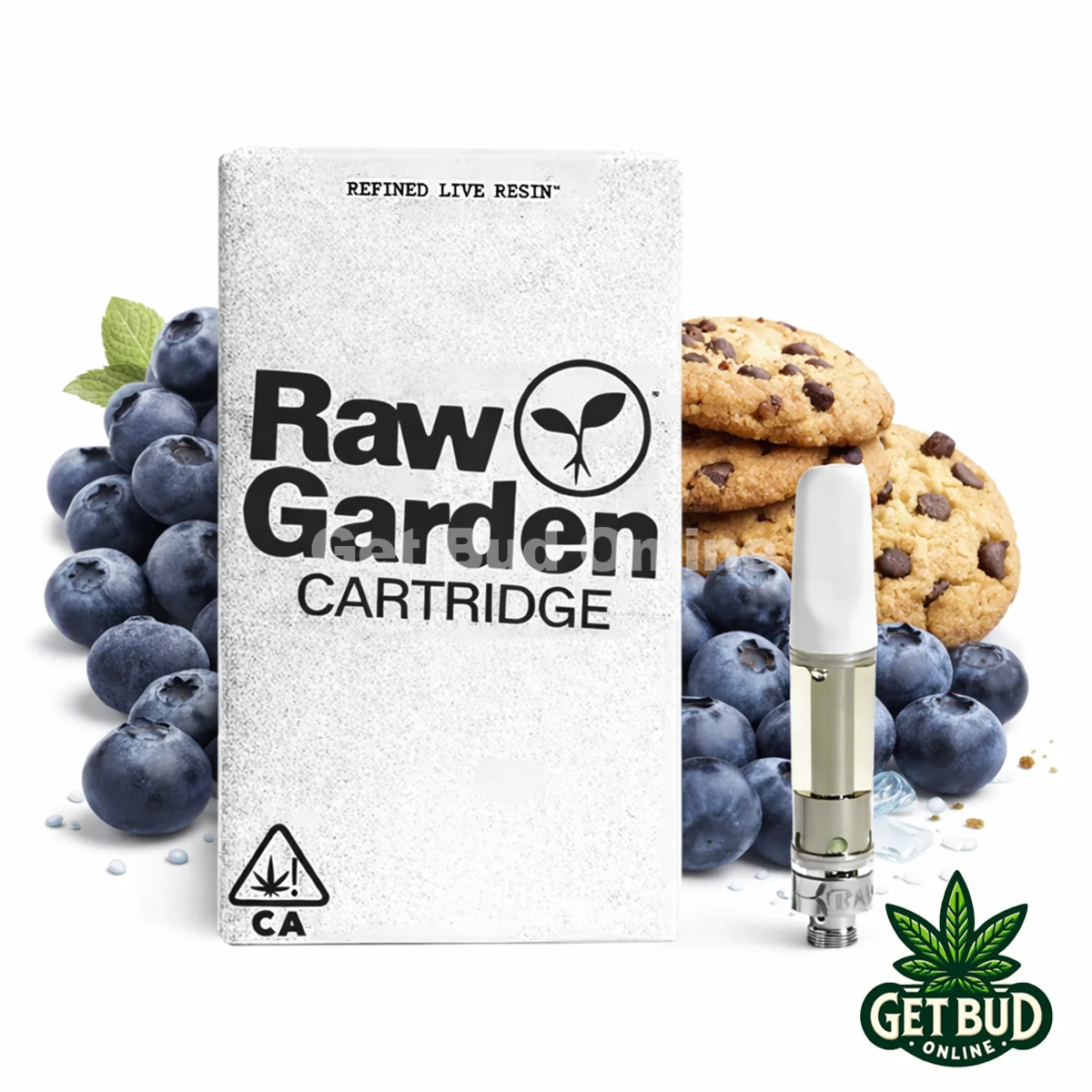 Raw Garden- Blueberry Cookies Raw Garden 1g Refined Resin Vape Cartridge - Blueberry Cookies