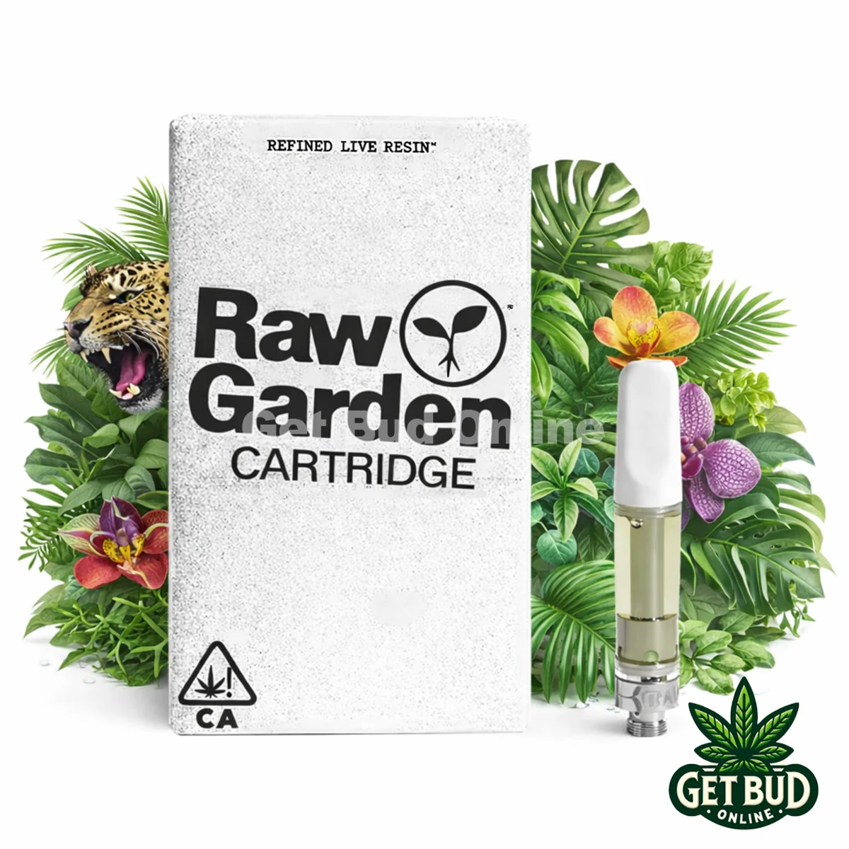 Raw Garden- Jungle Rush Raw Garden 1g Refined Resin Vape Cartridge - Jungle Rush