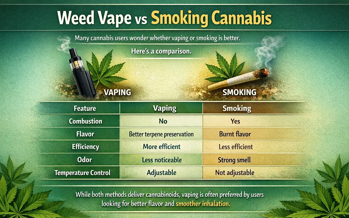 Weed Vape vs Smoking Cannabis