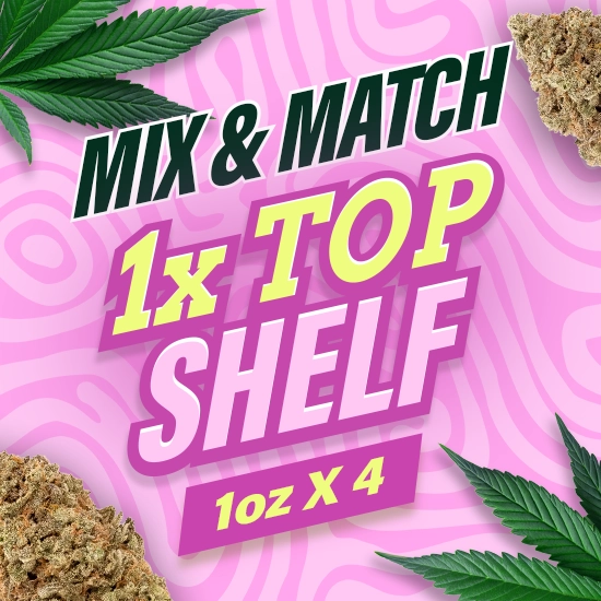 GBO Mix & Match - 1x Top Shelf - 1oz x 4 Mix & Match Top Shelf - 1Oz x 4 - Image 1