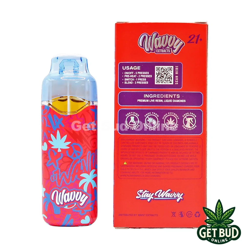 Wavvy Flip 2g Live Resin + Liquid Diamond Disposable Vape - White Widow + Laughy Taffie