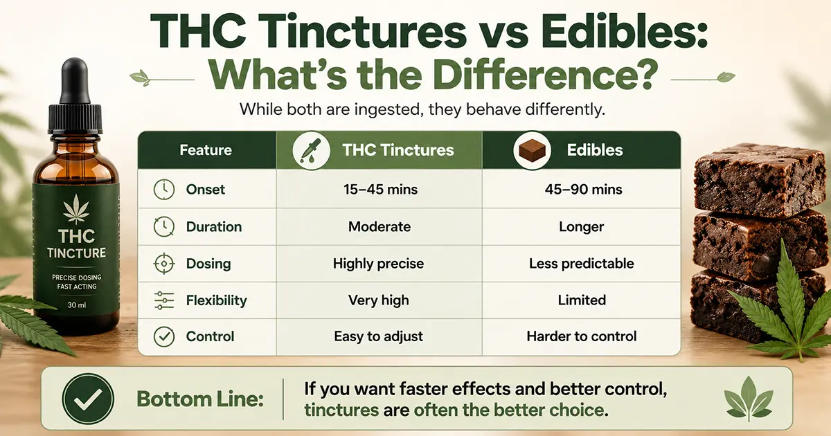THC Tinctures vs Edibles What’s the Difference